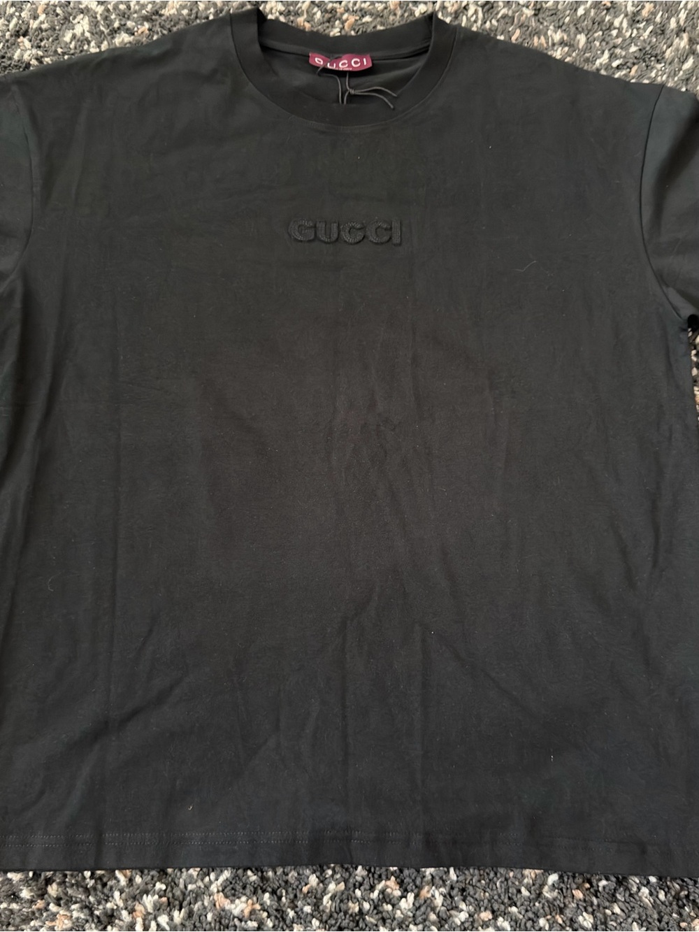 Gucci Black Tonal Logo T Shirt Made In Italy XL